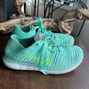 Nike Free Rn Flyknit Green Glow Women’s Size 8